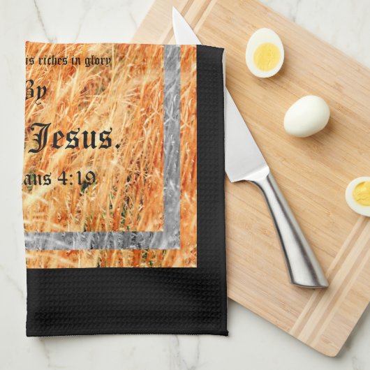 Broom Sage Abstrakt Philippians 4vs19 Geschirrtuch (Viertel Falte)