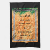 Broom Sage Abstrakt Philippians 4vs19 Geschirrtuch (Vertikal)