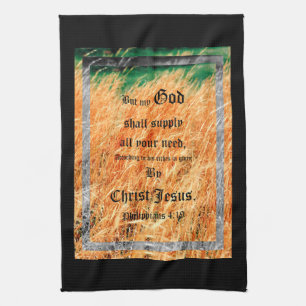 Broom Sage Abstrakt Philippians 4vs19 Geschirrtuch
