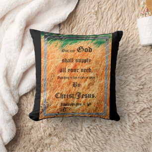 Broom Sage Abstrakt Philippians 4vs19 Kissen