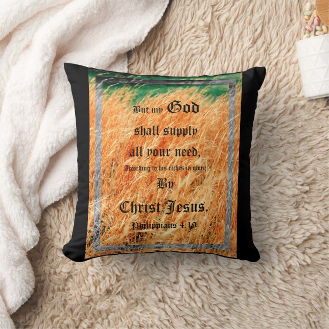Broom Sage Abstrakt Philippians 4vs19 Kissen (Decke)