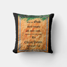 Broom Sage Abstrakt Philippians 4vs19 Kissen