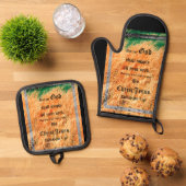 Broom Sage Abstrakt Philippians 4vs19 Ofenhandschuh & Topflappen-Set (Oben Unten)