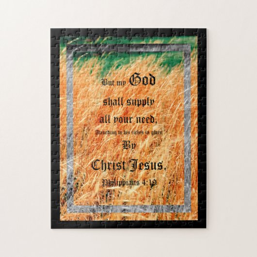 Broom Sage Abstrakt Philippians 4vs19 Puzzle (Vertikal)