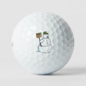 Broom Snowman 2023 Titleist Pro V1 Golfbälle 3 Stk (Vorderseite)