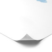 Broom Snowman Gloss Poster (Ecke)