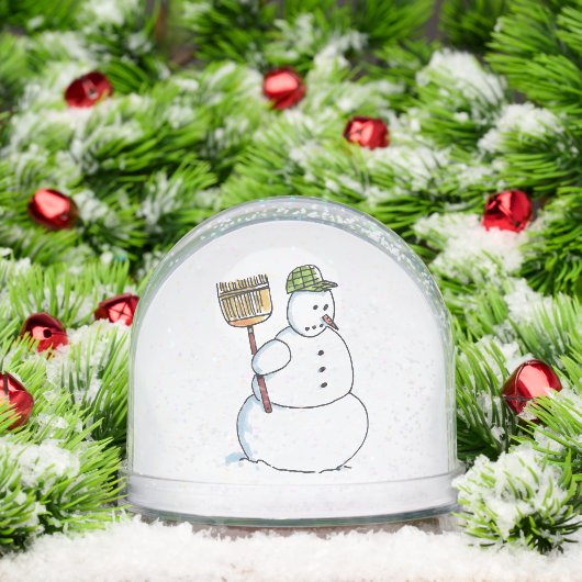 Broom Snowman snow globe Schneekugeln (Weihnachten)