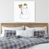 Broom Snowman weiße Leinwand (Insitu (Schlafzimmer))