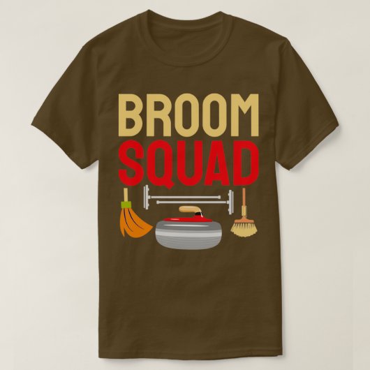 Broom Squad Funny Curling Player T-Shirt (Design vorne)