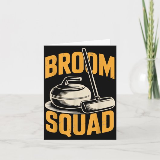 Broom Squad Ice Sweeng Rock Stone Sliding Curling Karte (Vorderseite)