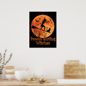 Broom surfhexen - Funny Halloween Poster (Küche)
