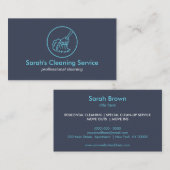 Broom Zuhause Clearing House Behaltend Navy Blue Visitenkarte (Vorne/Hinten)