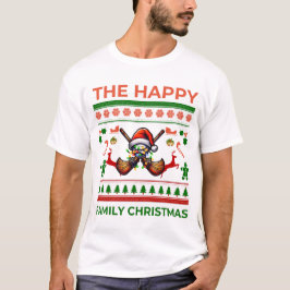 Broomball Christmas Hat Xmas T-Shirt