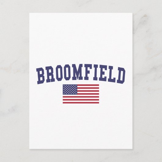 Broomfield US-Flagge Postkarte (Vorderseite)