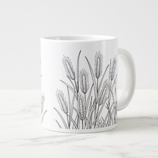 Broomsedge - Andropogon virginicus - Native Pflanz Jumbo-Tasse (Vorderseite Rechts)