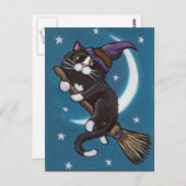 Broomstick - Halloween Postkarte (Vorne/Hinten)