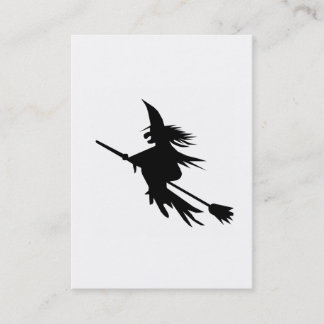 Broomstick-Hexe-Silhouette Visitenkarte