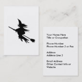 Broomstick-Hexe-Silhouette Visitenkarte (Vorne/Hinten)