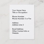 Broomstick-Hexe-Silhouette Visitenkarte (Rückseite)