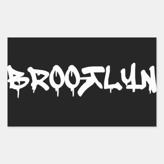 BROOTLYN RECHTECKIGER AUFKLEBER (Vorderseite)