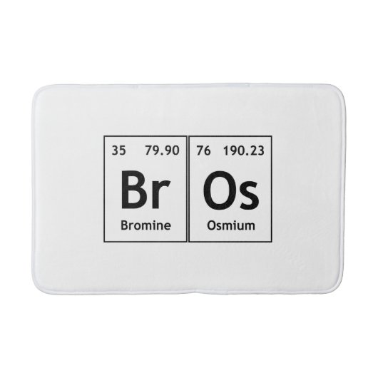 BrOs Chemistry Periodic Table Words Element Symbol Badematte (Vorderseite)