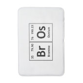 BrOs Chemistry Periodic Table Words Element Symbol Badematte (Vorderseite Vertikal)
