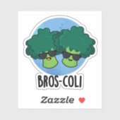 Bros-coli Funny Veggie Broccoli Pun Aufkleber (Blatt)
