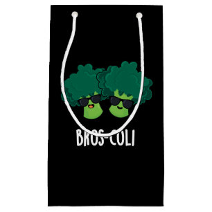 Bros-coli Funny Veggie Broccoli Pun Dark BG Kleine Geschenktüte