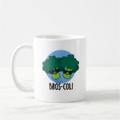 Bros-coli Funny Veggie Broccoli Pun Kaffeetasse (Links)