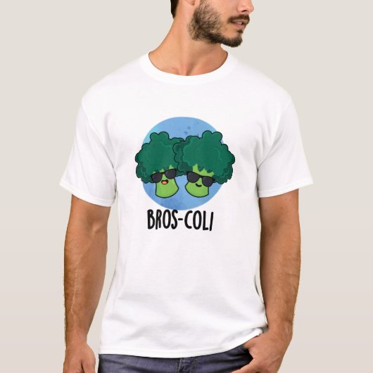 Bros-coli Funny Veggie Broccoli Pun T-Shirt (Vorderseite)