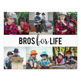 Bros for Life Brothers Foto Collage Typografy