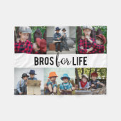 Bros for Life Brothers Foto Collage Typografy Fleecedecke (Vorderseite (Horizontal))