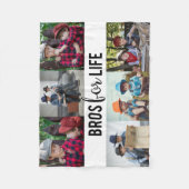 Bros for Life Brothers Foto Collage Typografy Fleecedecke (Vorderseite)