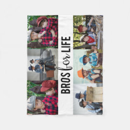 Bros for Life Brothers Foto Collage Typografy Fleecedecke