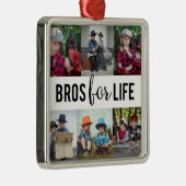 Bros for Life Brothers Foto Collage Typografy Ornament Aus Metall (Rechts)