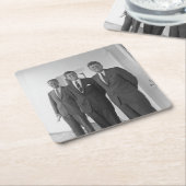 Bros, Präsident John Kennedy, Robert & Ted Rechteckiger Pappuntersetzer (angewinkelt)