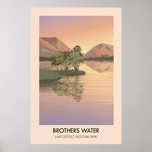 Bros Water Lake District Reiseplakat Poster (Vorne)