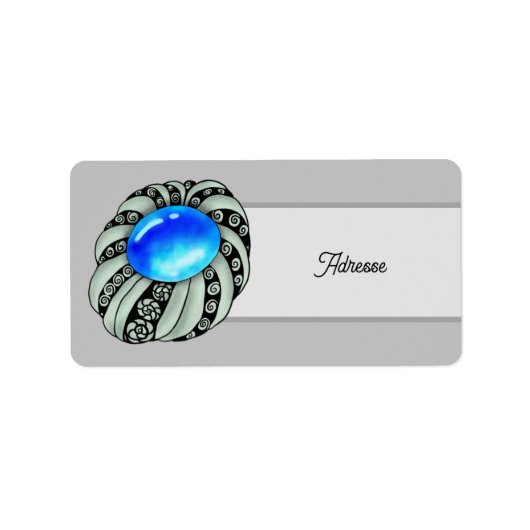 Brosche Adressaufkleber (Vorne)