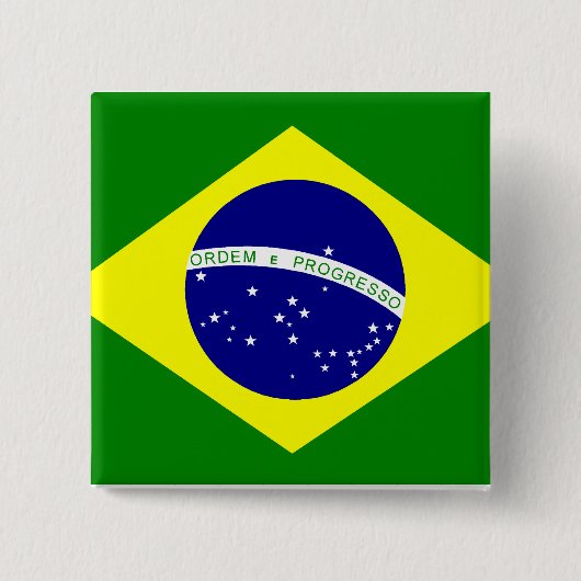 Brosche Fahne Brasiliens Button (Vorderseite)