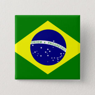 Brosche Fahne Brasiliens Button