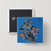 Brosche in der Form des großen Blumenstraußes mit Button (Vorne & Hinten)