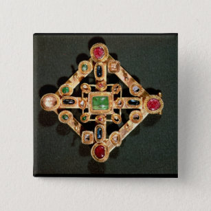 Brosche in Form eines griechischen Kreuzes Button