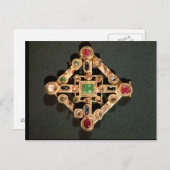 Brosche in Form eines griechischen Kreuzes Postkarte (Vorne/Hinten)