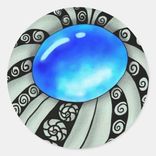 Brosche  runder aufkleber (Vorderseite)