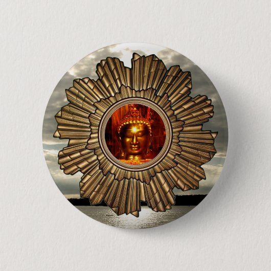 Brosche Zeitalter-Buddhas Sun Button (Vorderseite)