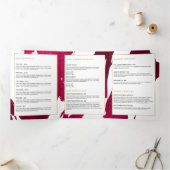 Broschüre abstrakt Deep Ruby Red Brushstrokes Bros (Innenseite)