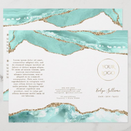 Broschüre Aquamarine (Vorne/Hinten)