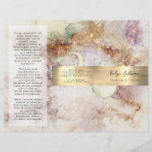 Broschüre Aquarell und Goldfolie (Vorderseite)