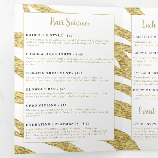 Broschüre Beauty Services (Innen Erste Seite)