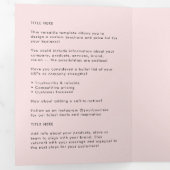 Broschüre Beruflich Blush Pink Trifold (Innen Erste Seite)